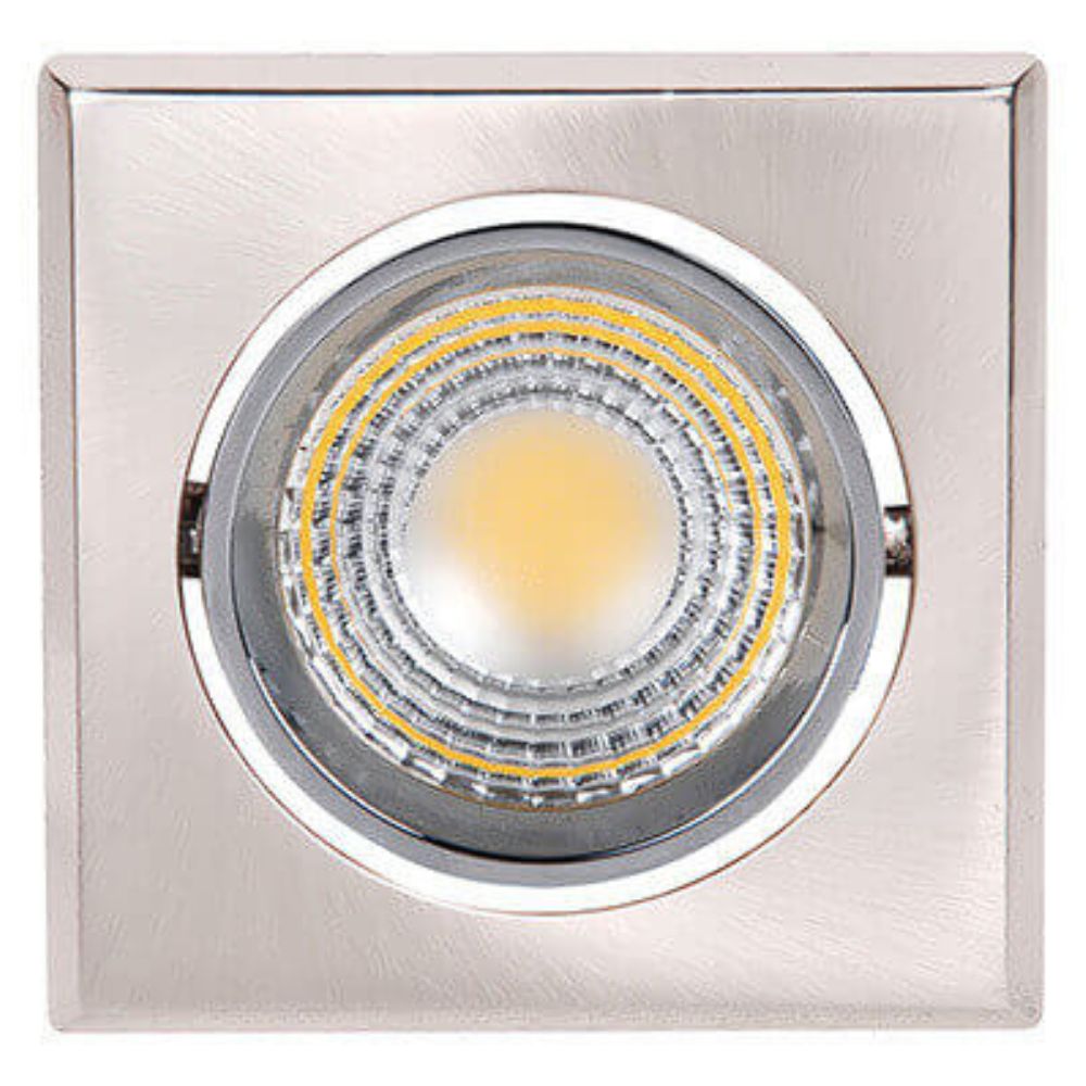 Spot Led COB, Victoria-5, 5W 300Lm, Crom Mat 2700K, Patrat 100-240V IP20
