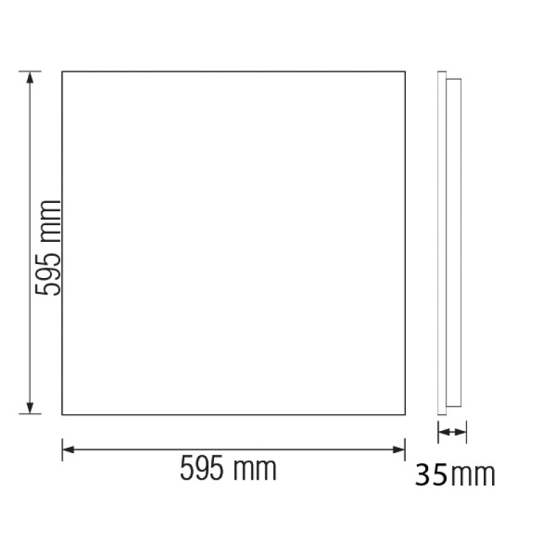Panou Led incastrat,  45W  ST. 4200K 175-265V