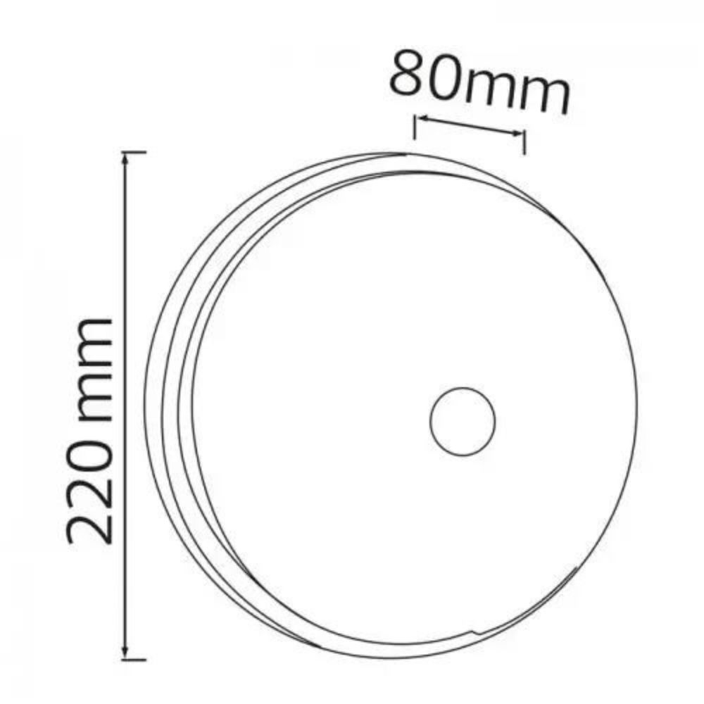 Plafoniera Led Bolkar-20, 20W 2400Lm, cu Senzor de Miscare 6400K IP44