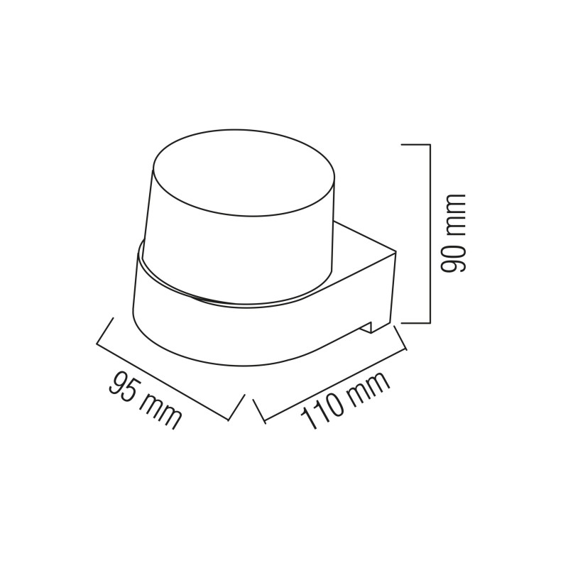 Aplica LED perete exterior King-5,  5W, 4200K, 450lm, negru