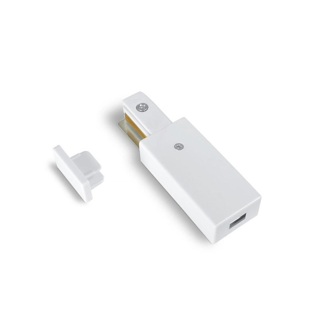 Conector de capat sina monofazica VIDEX Negru VLE-TRF-TM-W