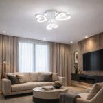 Lustra Led Butterfly 66W, 3 Brate Si Telecomanda