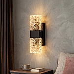 Aplică LED Black Ice 8W pentru interior, negru, lumină caldă 3000K