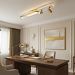 Aplică LED cu spoturi 55W, 100cm, reglabilă 3000-6500K, auriu, YCM635GD-100CM