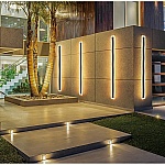 Aplică LED Exterior Bara Luminoasă Black 100 cm, 24W, IP65, Negru, 3000K