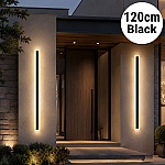 Aplică LED Exterior Bara Luminoasă Black 120 cm, 26W, IP65, Negru, 3000K