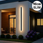Aplică LED Exterior Bara Luminoasă Black SLIM 90 cm, 24W, IP65, Negru, 3000K