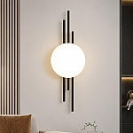 Aplică LED Feng YCM1795BK, 24W, 3000K-6500K, Negru, 78 x 52 cm