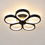 Aplică LED FLOWER AL179-BK, 24W, 3000K-6500K, Negru, 290 x 290 mm