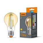 Bec LED Filament A60FA, 10W, E27, 1150lm, 2200K, sticla bronze, lumina extra calda, VIDEX, VL-A60FA-10272