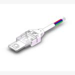 Conector bandă LED RGB COB, 4PIN, 10mm, IP65, Strip-to-Wire, cablu 15cm, PRO-CN0810-FSJF