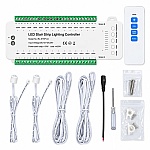 Controler inteligent LED scari 28 trepte, 12-24V, 240W, 2 senzori PIR, SPN-DL66520W28