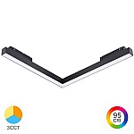 Corp Liniar LED pentru Șină Magnetică, Magnus, 90°, 20W, 3in1, Negru, M20-LNR300C
