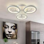 Lustra Led cu 3 Cercuri, 60W și Telecomandă Intensitate Reglabilă