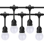 Ghirlanda Luminoasa 20m cu 20 BecurI LED 5W E27 lumina calda IP44 Interconectabila