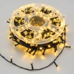 Instalatie brad LED alb cald 100m, 1000 LED, geam diamant