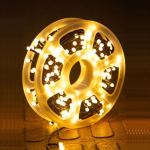 Instalatie brad LED alb calda 50m, 500 LED, geam laptos