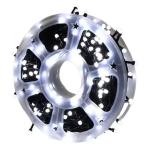 Instalatie brad LED alb rece 100m, 1000 LED, geam laptos