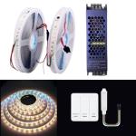Kit banda LED digitala Waterfall PRO-KIT20M-BD24V-3000K, 24V, 120 LED/m, 20m, controller, alimentator 300W