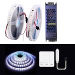Kit banda LED digitala Waterfall PRO-KIT20M-BD24V-6400K, 24V, 120 LED/m, 20m, controller, alimentator 300W