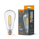 Bec LED filemant decorativ dimabil VIDEX-E27-ST64-6W-FIL-DIM-NW