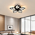 Lustră LED cu Telecomandă D99-5-BK, 72W, 3000K-6500K, Negru, D600 mm