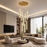 Lustră suspendată LED Crystal 216W, telecomandă, dimabilă, LT359-9