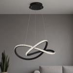 Lustra LED CrystalTwist 104W Negru LLX-G3833 600x1000mm cu telecomanda si 3 culori