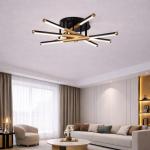 Lustra LED cu telecomanda 120W ACR-8071 Neagra, 5 brațe, lumina reglabila 3000K-6500K