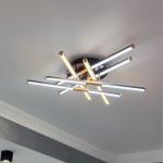 Lustra LED cu telecomanda 144W ACR-8068 Neagra, lumina reglabila 3000K-6500K