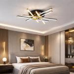 Lustra LED cu telecomanda 144W ACR-8068 Neagra, lumina reglabila 3000K-6500K