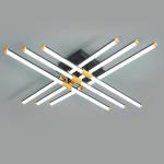 Lustra LED cu telecomanda 144W ACR-8069 Neagra, 6 brațe, lumina reglabila 3000K-6500K