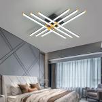 Lustra LED cu telecomanda 144W ACR-8069 Neagra, 6 brațe, lumina reglabila 3000K-6500K