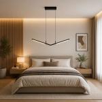 Lustra LED EDMOND-16, 16W, 1050lm, 4000K, negru, suspendata, HOROZ