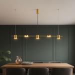 Lustra LED GoldLine 60W LLX-G3849-3+2GD | D1250mm | Aurie | Dimabila + Telecomanda + WiFi