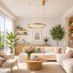 Lustra LED GRANDE-20, 20W, 1200lm, 4000K, gold (rose gold), suspendata, HOROZ