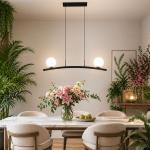 Lustra LED INVICTA-28, 28W, 2160lm, 4000K, negru, suspendata, HOROZ