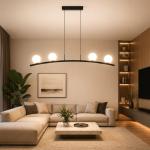 Lustra LED INVICTA-44, 44W, 3440lm, 4000K, negru, suspendata, HOROZ