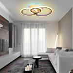 Lustra LED RGB alba 100W cu telecomanda, 3 tipuri de lumina, intensitate reglabila