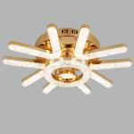 Lustra LED telecomanda 120W ACR-8091 Aurie, design Crystal Star, lumina reglabila 3000K-6500K, 11 brate