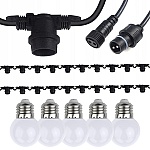 Ghirlanda luminoasa SOHO 20m, 20 becuri alb calde 3000K, IP65, cablu 2x1mm