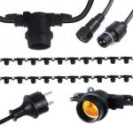 Ghirlanda luminoasa exterior SOHO 10m, 20 dulii E27, IP44, extensibila, PRO-GIR-R7005-10M20B