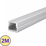 Profil LED Aplicat Aluminiu Argintiu 2M, 12mm, PROFILE-S3, Dispersor Alb