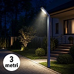 Stâlp LED Iluminat Stradal 3m 30W IP65 Gri 6500K LED Philips