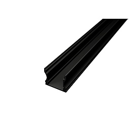 Profil aluminiu pentru banda LED aplicat SURFACE 2, 17,2x14,6 mm, 2 m, negru