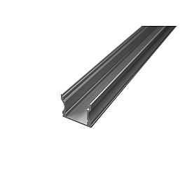 Profil aluminiu pentru banda LED aplicat SURFACE 2, 17,2x14,6 mm, 2 m, argintiu