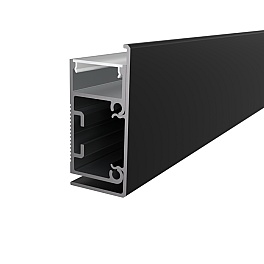 Profil LED Aluminiu Aplicat pe Perete WALL LINE, 2m, Negru, Iluminat Indirect, LP419B