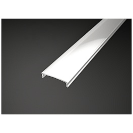 Dispersor opal pentru profil aluminiu banda LED, Type 2, 2 m, alb laptos