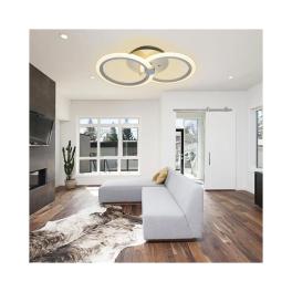 Plafoniera LED 44W, 3 Tipuri de Lumina, Intensitate Reglabila, Alba