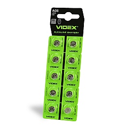 Alkaline battery VIDEX AG6/LR921 BLISTER CARD 10pcs